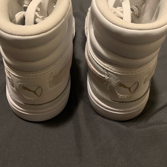 PUMA women White High-Top Sneakers size 9.5 - Picture 4 of 10